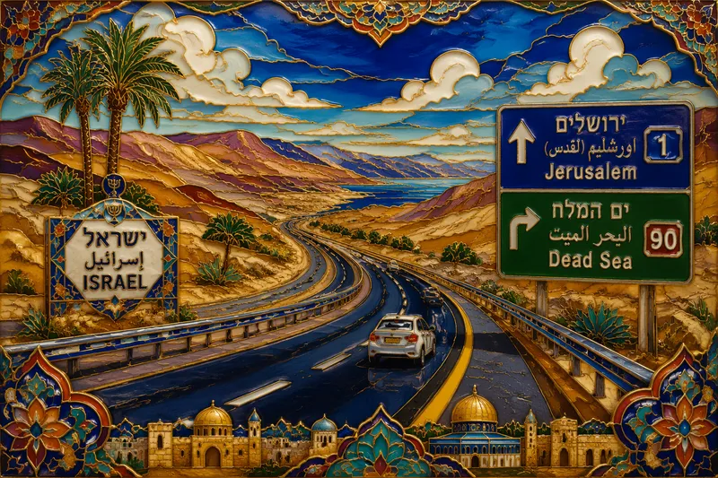 Moottoritie halki Israelin autiomaiseman Moottoritie halki Israelin autiomaiseman