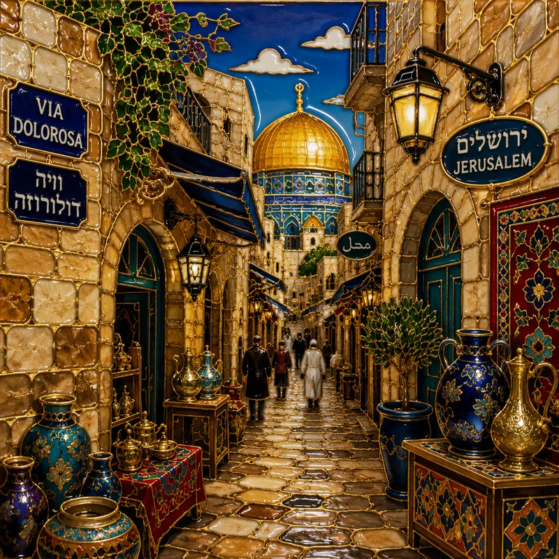 Jerusalemin vanhankaupungin historiallisia kujia Jerusalemin vanhankaupungin historiallisia kujia