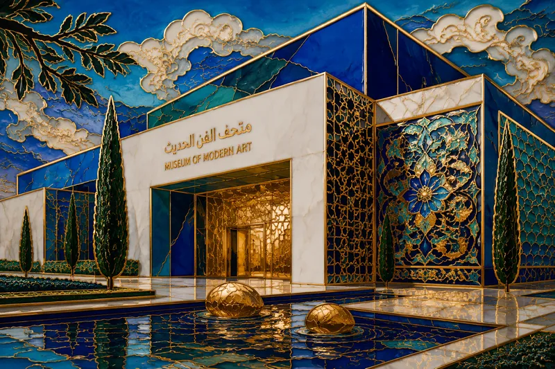 Haifan taidemuseon moderni rakennus