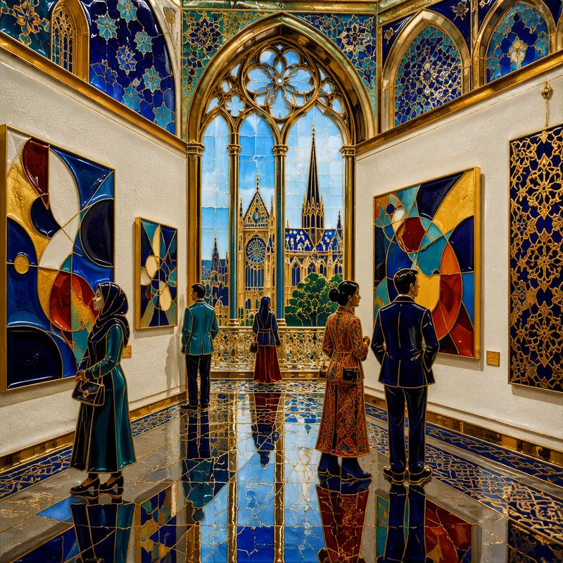 Moderni taidegalleria ja abstrakteja maalauksia Moderni taidegalleria ja abstrakteja maalauksia
