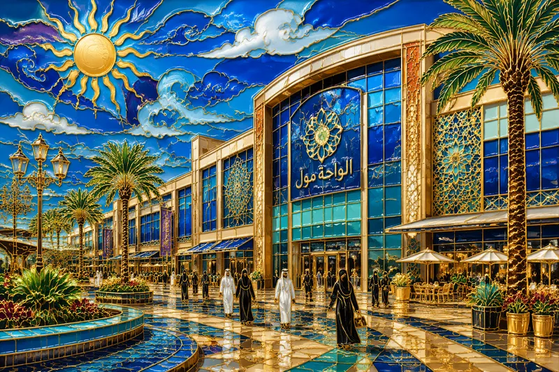 Red Sea Mallin moderni ostoskeskus aurinkoisessa Eilatissa Red Sea Mallin moderni ostoskeskus aurinkoisessa Eilatissa