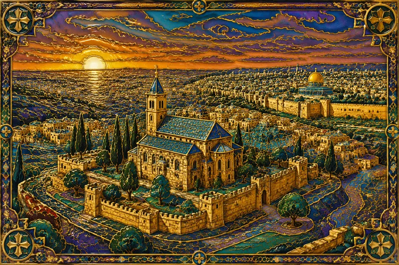 Sionsvuoren historiallinen kukkula Jerusalemissa Sionsvuoren historiallinen kukkula Jerusalemissa